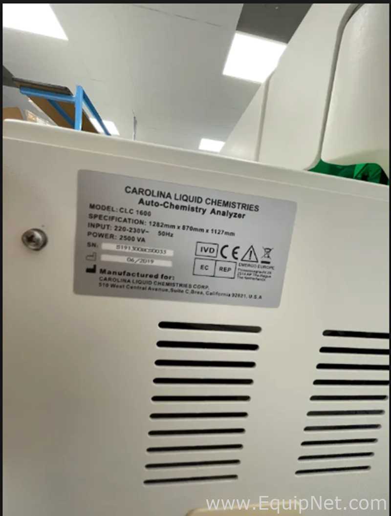 Carolina Liquid Chemistries CLC1600 Auto Chemistry Analyzer