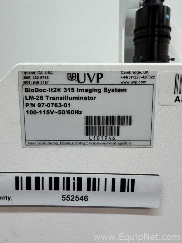 Gerador de Imagens UVP BioDoc-It2 315 Imaging System