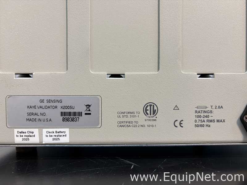 GE Sensing Kaye Validator X2005U Thermal Validator