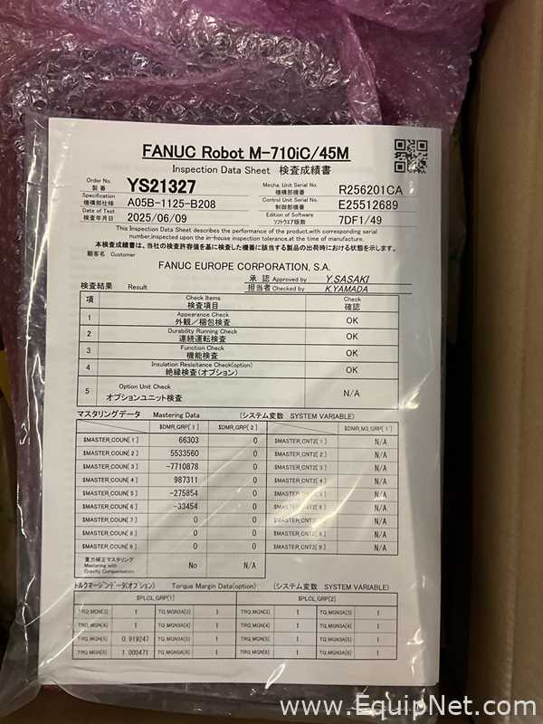 Unused Fanuc M-710iC/45M 6 Axis Multi-Purpose Robot With R-30iB Plus Controller and Pedant