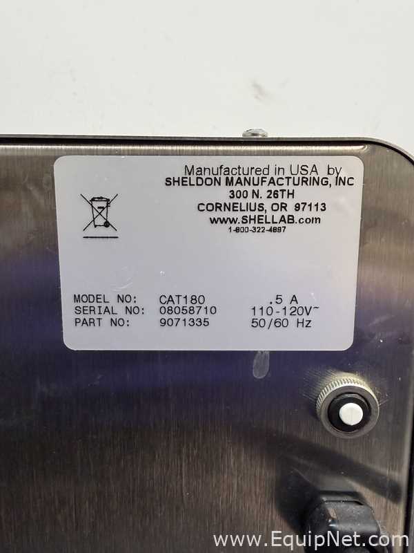 Sheldon Manufacturing Inc. Bactron III Anaerobic Environmental Workstation And Glove Box