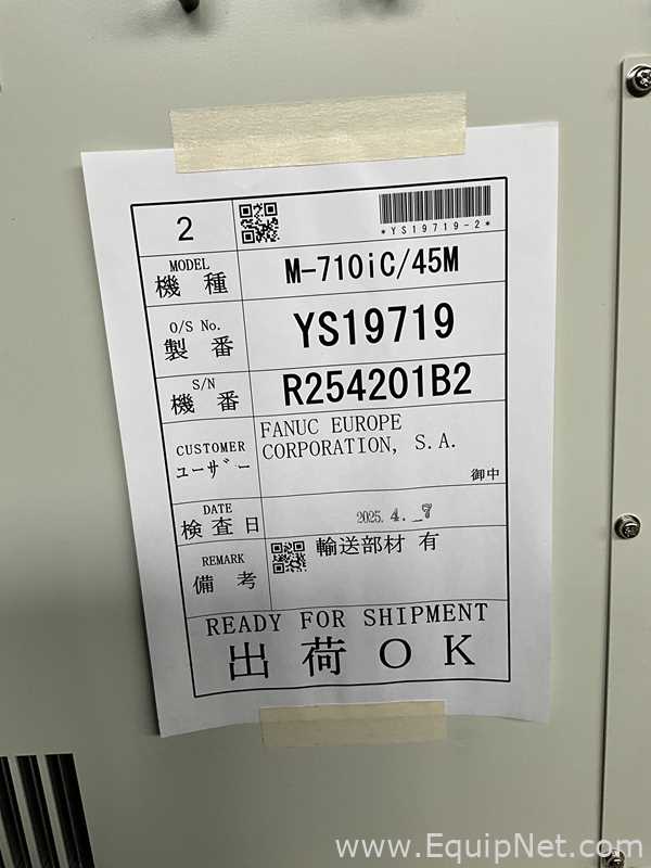 Unused Fanuc M-710iC/45M 6 Axis Multi-Purpose Robot With R-30iB Plus Controller and Pedant