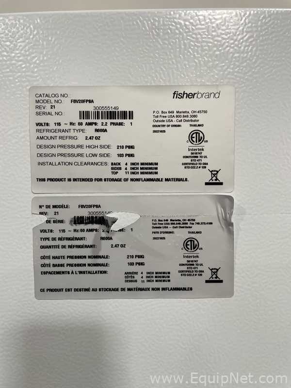 Refrigeradores Fisher Brand FBV20FP8A