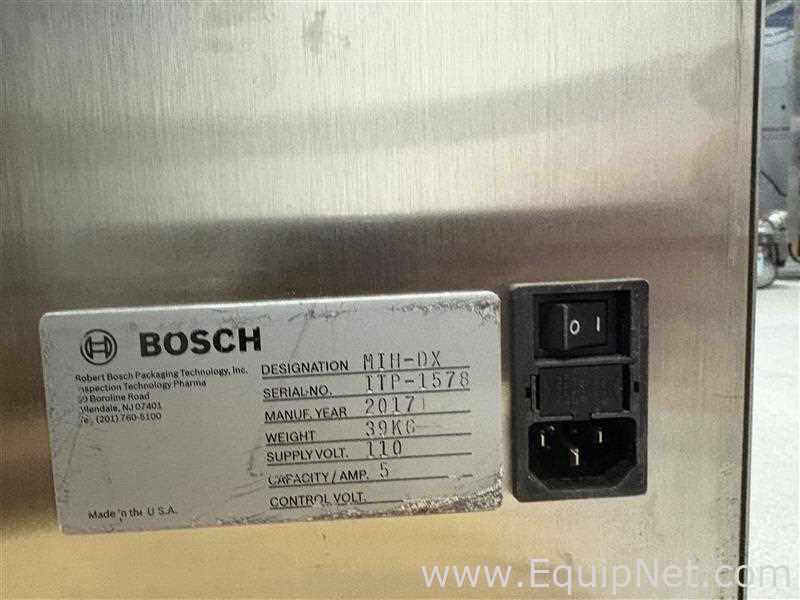 Bosch Inspection Technology, Inc. MIH-DX Inspection Machine