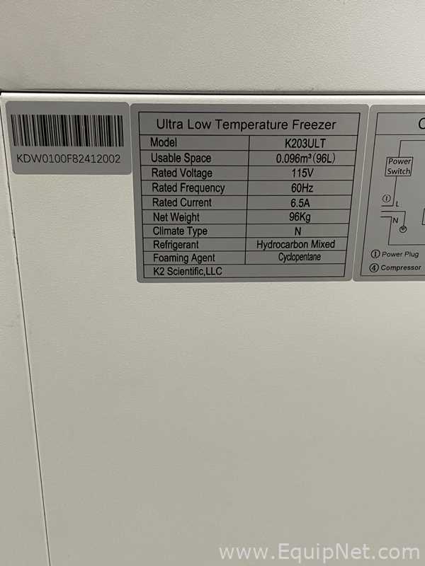 Freezer K2 Scientific  K203ULT