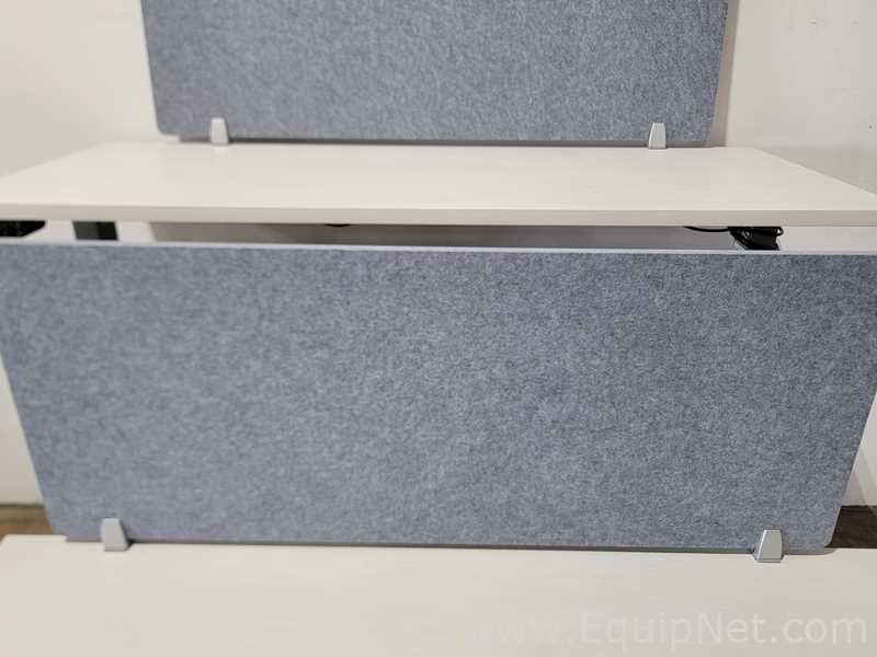 Lot of 2 Haworth Co HAT2-HI-L-XX Electrical Height Adjustable Single Motor Tables