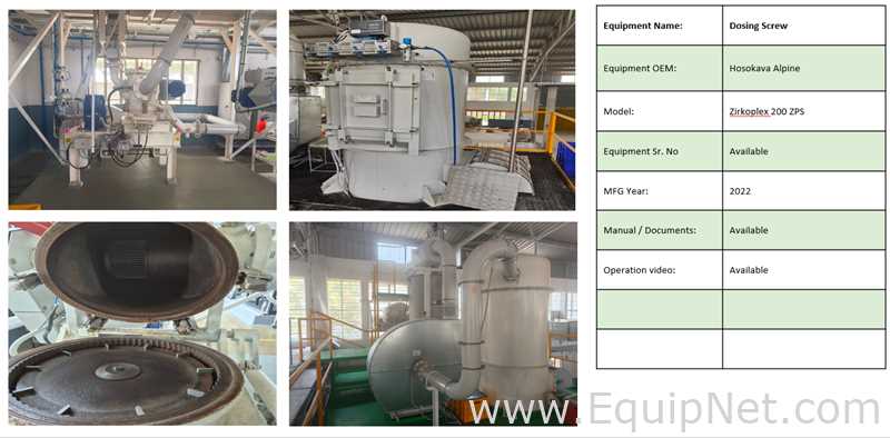 Clasificador Hosokawa Alpine Zirkoplex ZPS200