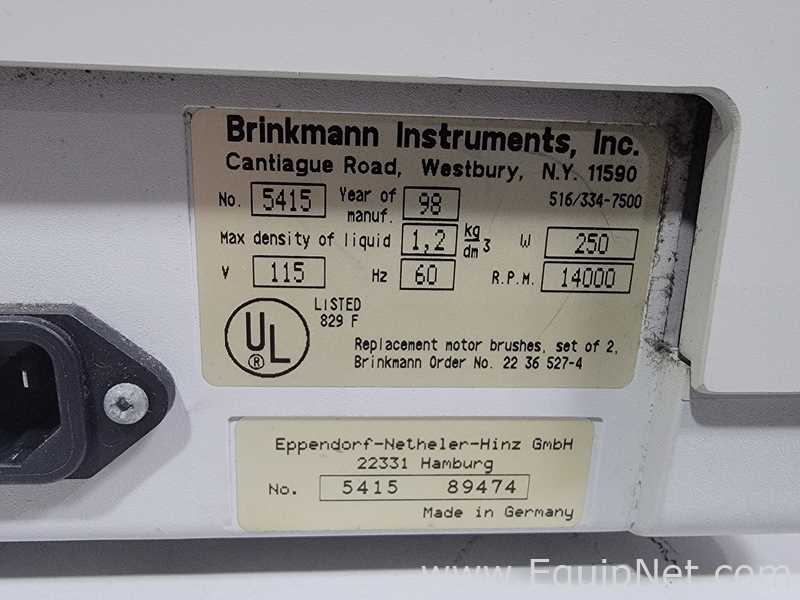 Lote de 2 Centrífuga para laboratorio Eppendorf-Brinkmann Instruments 5415 C
