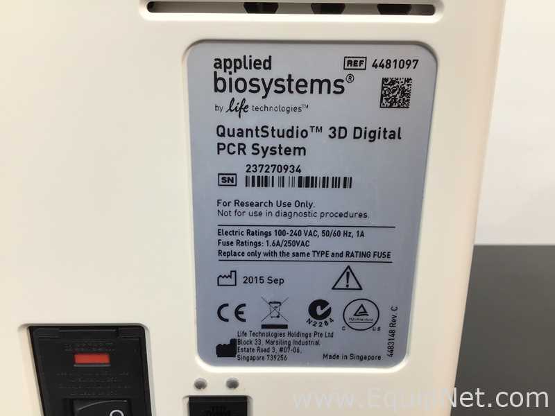Applied Biosystems QuantStudio 3D Digital PCR System With QuantStudio 3D Digital PCR Chip Loader