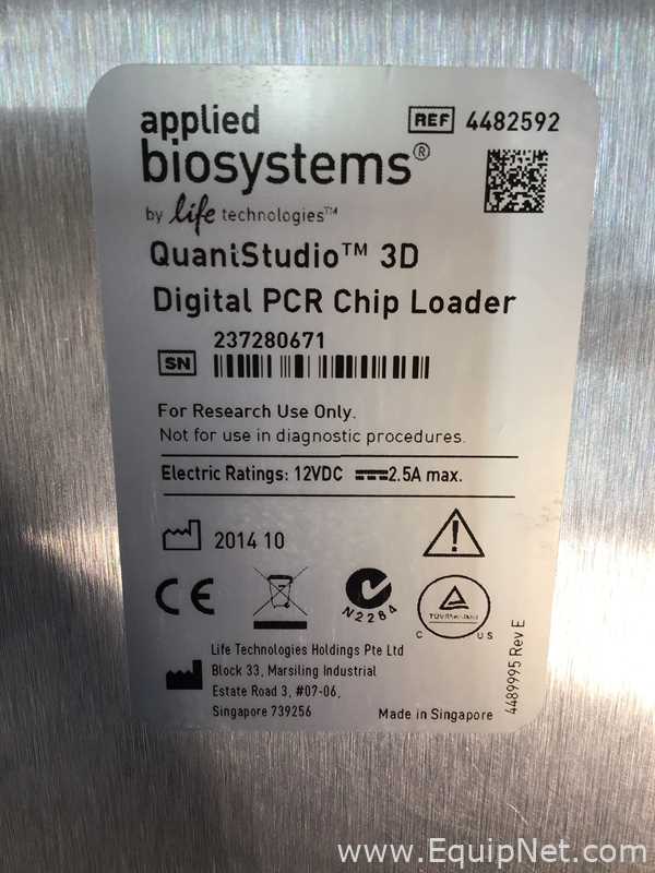 Applied Biosystems QuantStudio 3D Digital PCR System With QuantStudio 3D Digital PCR Chip Loader