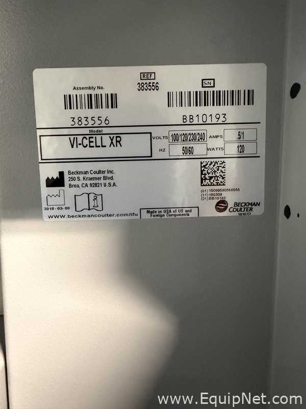 Beckman Coulter Vi-Cell XR Cell Viability Analyzer