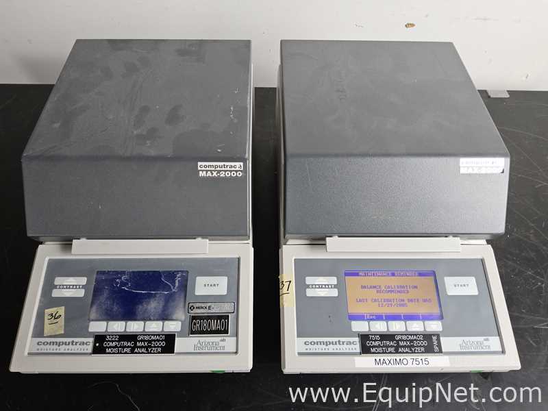 Lote de 2 Analizador de Humedad Arizona Instruments Computrac Max 2000
