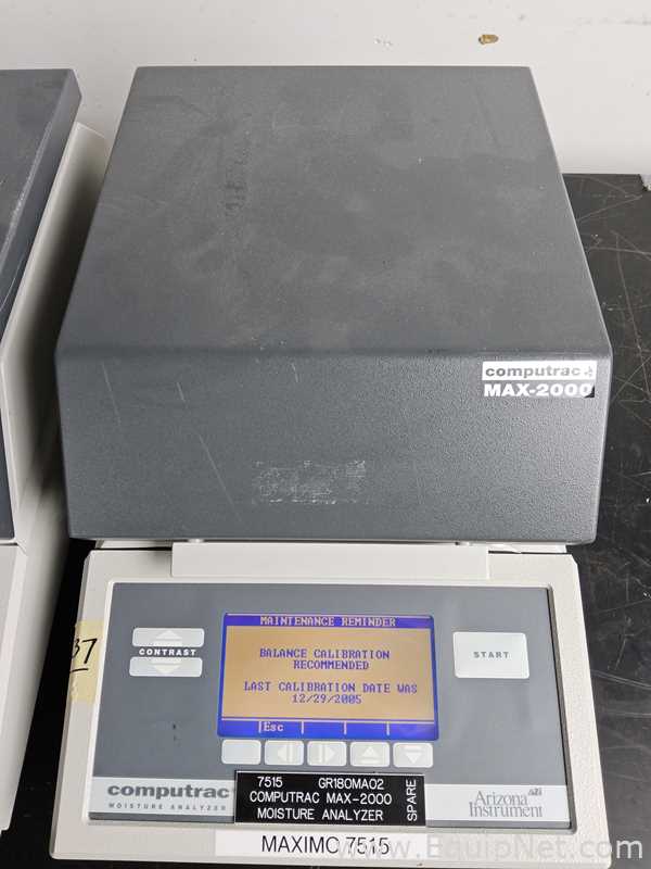 Lote de 2 Analizador de Humedad Arizona Instruments Computrac Max 2000