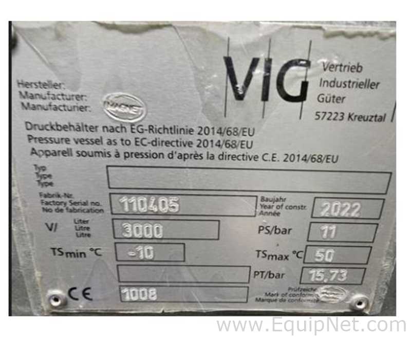 Vertrieb Industrieller Guter 3000 Liter Pressure Vessel
