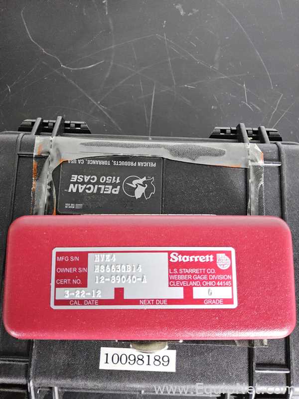 lote de  4 Equipamento para Calibragem Starrett 