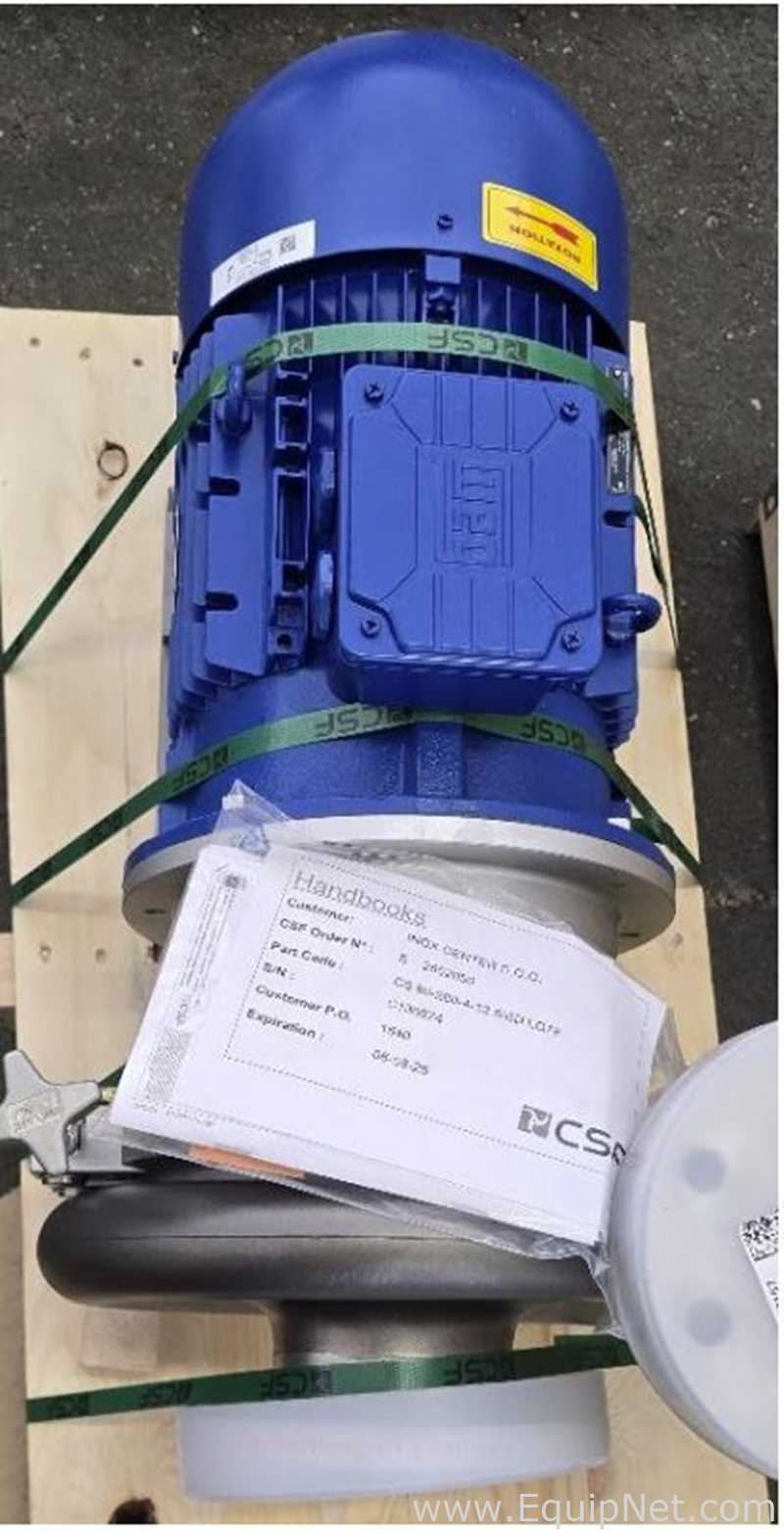 Unused CSF CS 80-260-4-12,5/ED.LQ78 Sanitary Stainless Steel Centrifugal Pump NEW ON SKID