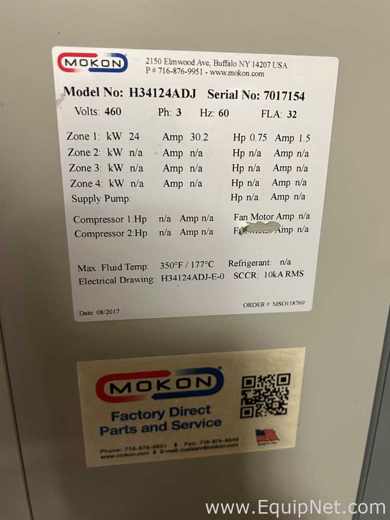 Mokon H34124ADJ Temperature Control Unit