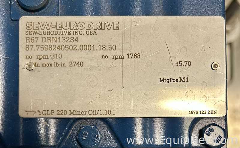 Alfa Laval Contherm 6X3 Scraped Surface Heat Exchanger