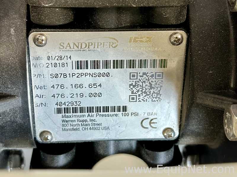 Lot of 2 Air-Operated Double Diaphragm Pumps