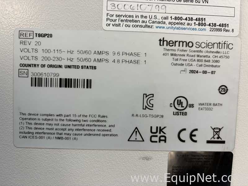 Baño María / Circulador Thermo Scientific TSGP20