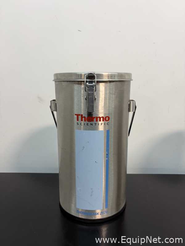 Lot of 2 Thermo Scientific ThermoFlask 2124 4.5-Liter Benchtop Liquid Nitrogen Container