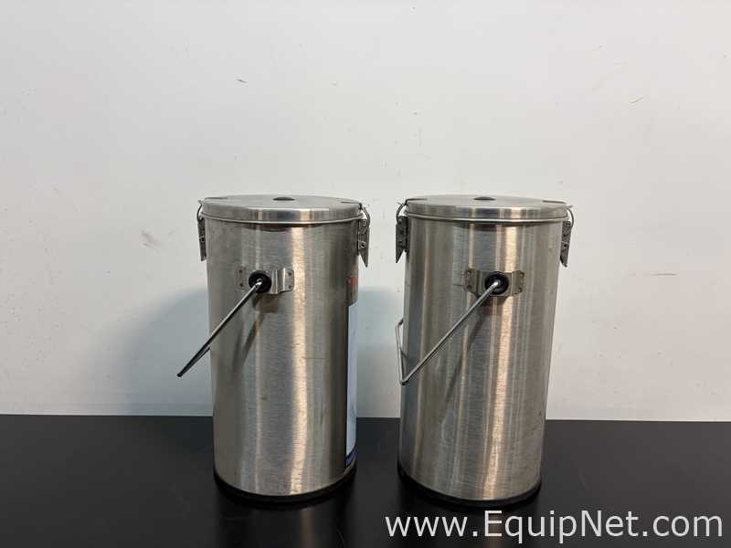 Lot of 2 Thermo Scientific ThermoFlask 2124 4.5-Liter Benchtop Liquid Nitrogen Container