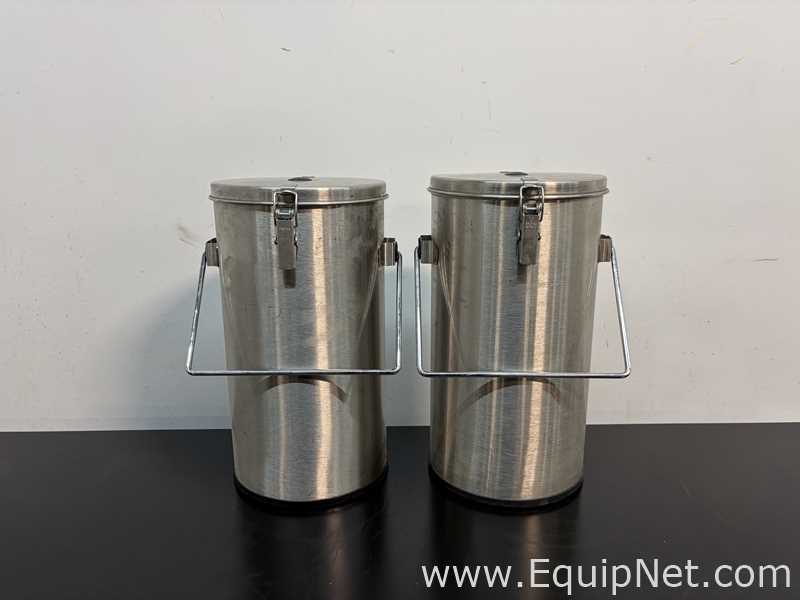 Lot of 2 Thermo Scientific ThermoFlask 2124 4.5-Liter Benchtop Liquid Nitrogen Container