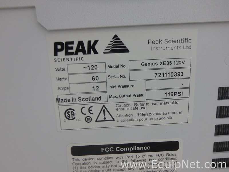 Generador de Nitrógeno PEAK Scientific Genius XE35