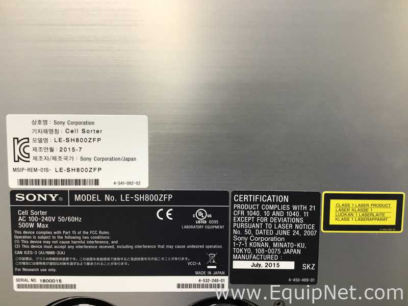 Citômetro de Fluxo Sony LE-SH800ZFP