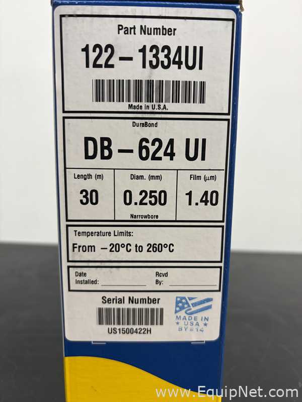 Agilent Technologies DB-624 UI Ultra Inert GC Column