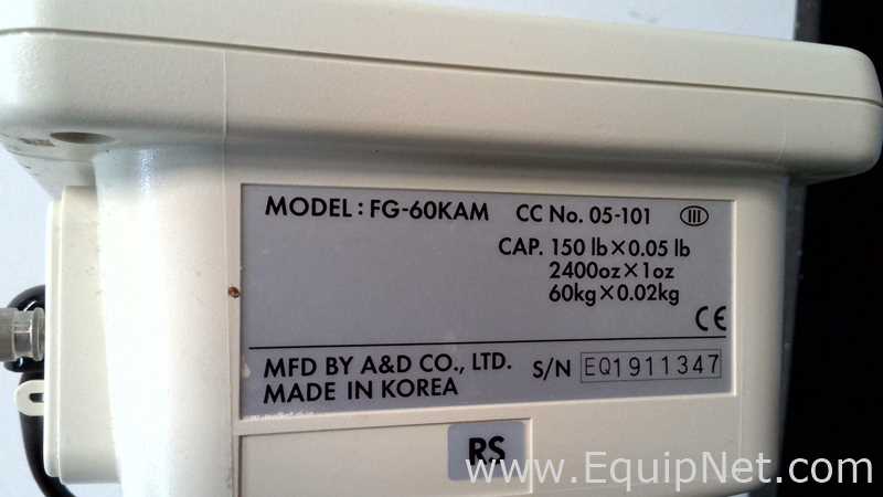 lote de  7 Balança de Laboratório AND Company Limited  FG 60KAM