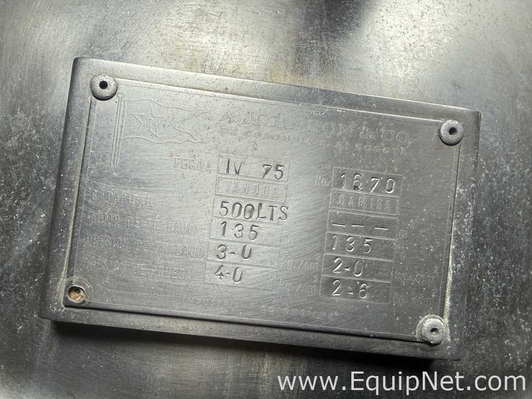 Tanque aço inox A Johnson and Co 
