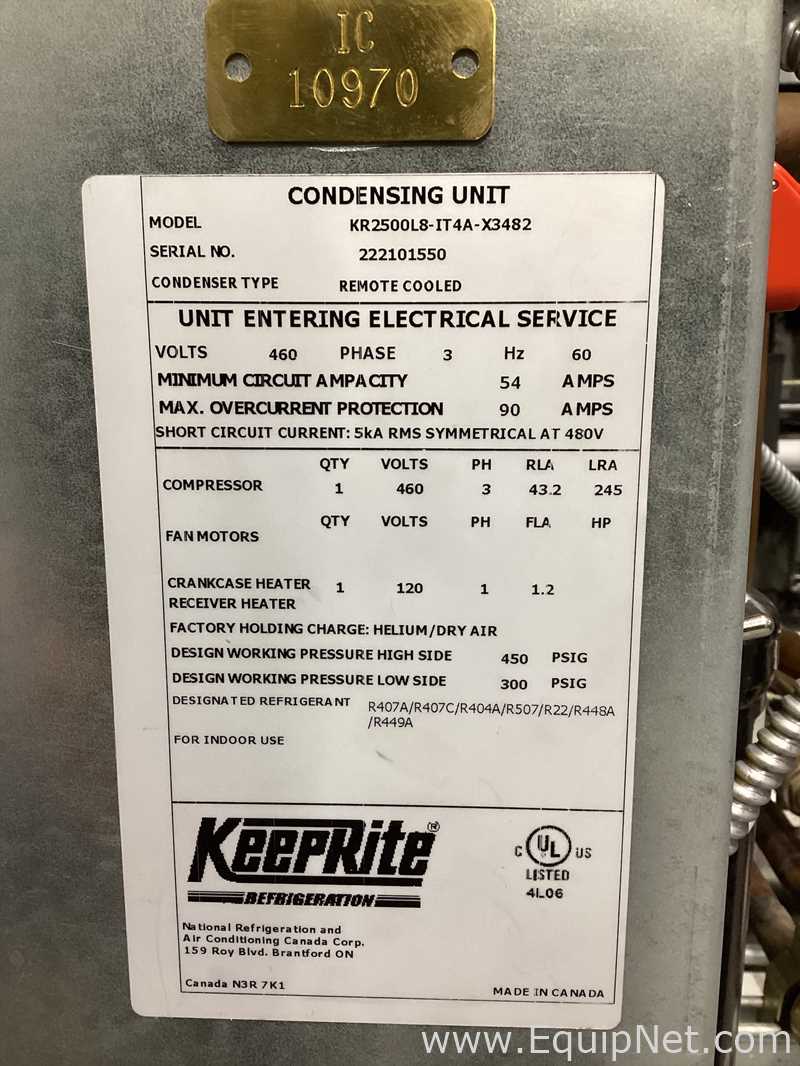 Intercambiador de Calor Keep Rite KR2500L8-IT4A-X3482