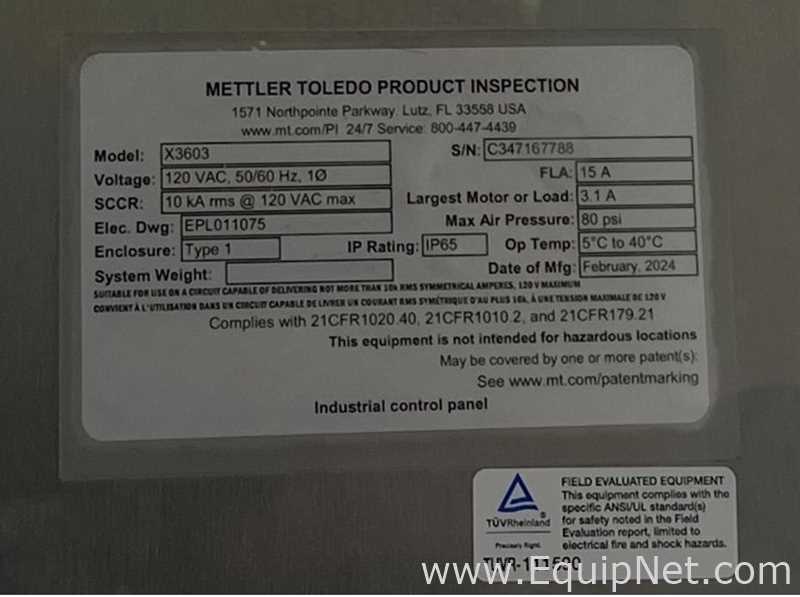 Inspeção de Raios-X Mettler Toledo X3603