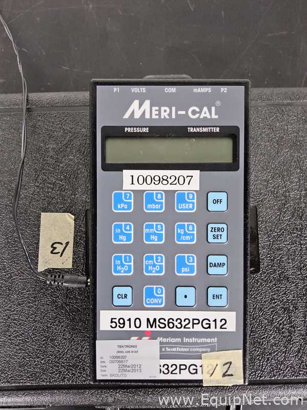 Lot of 2 Meri Cal Instrument LP2000I Manometers