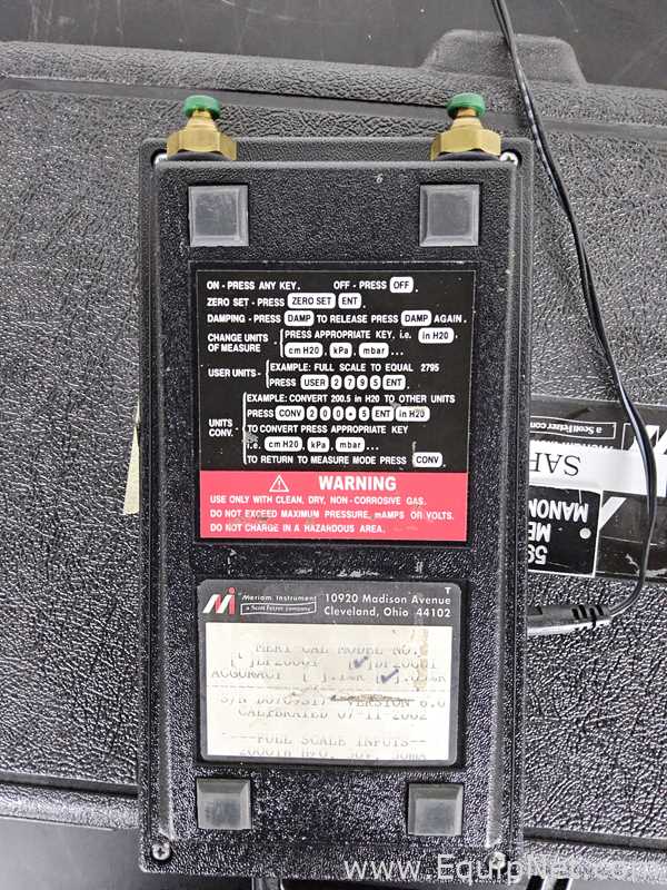 Lot of 2 Meri Cal Instrument LP2000I Manometers