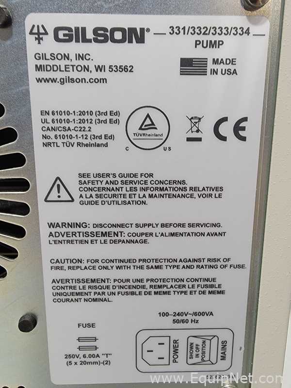 Gilson GX-281 Liquid Handler with Gilson 333 and 334 Pumps and Gilson 159 UV/Vis