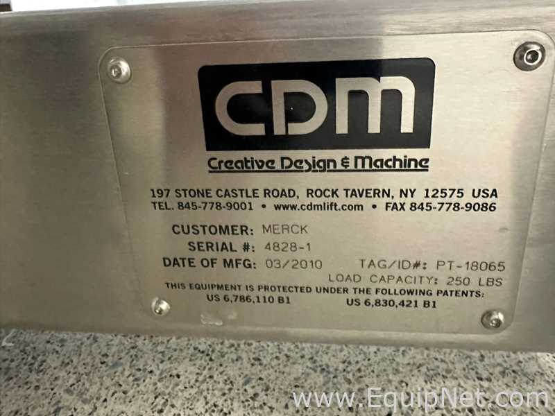 Equipamento de Elevação CDM Custom Design Machinery Inc 