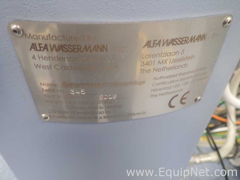 Alfa Wassermann Inc Smart System KII Ultracentrifuge