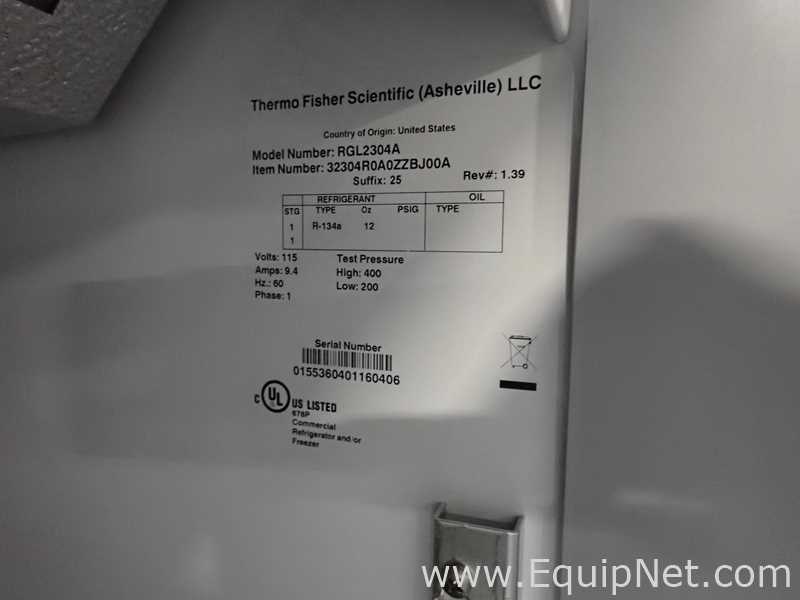 Unidade de Refrigeração Thermo Fisher Scientific RGL2304A