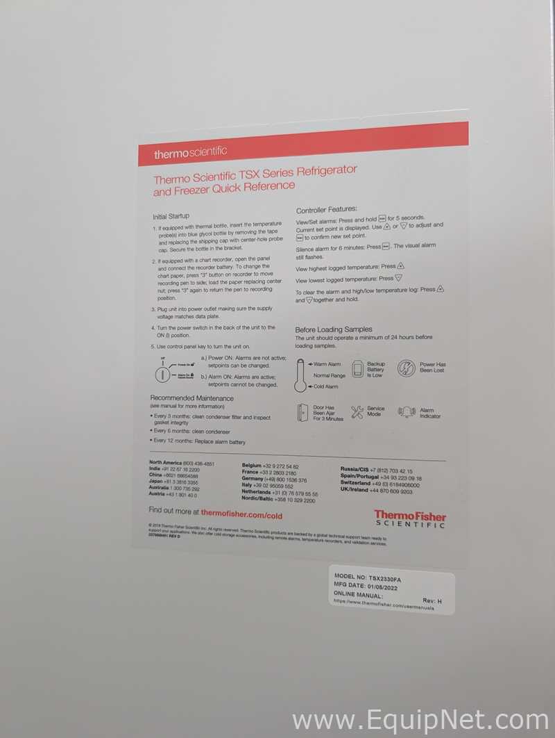 Congelador Thermo Fisher TSX2330FA. Sin usar