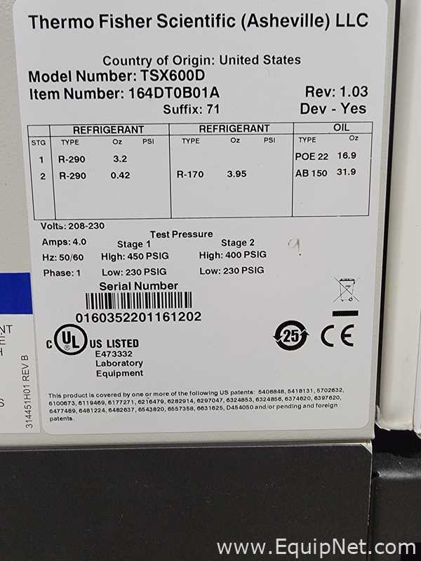 Thermo Scientific TSX600D TSX Series Ultra Low Freezer With V-drive