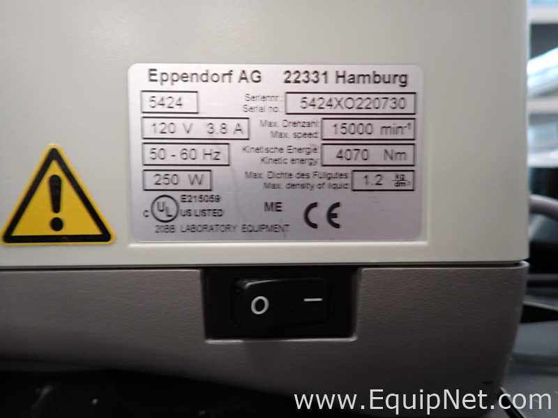 Lote de 2 Centrífuga para laboratorio Eppendorf 5424