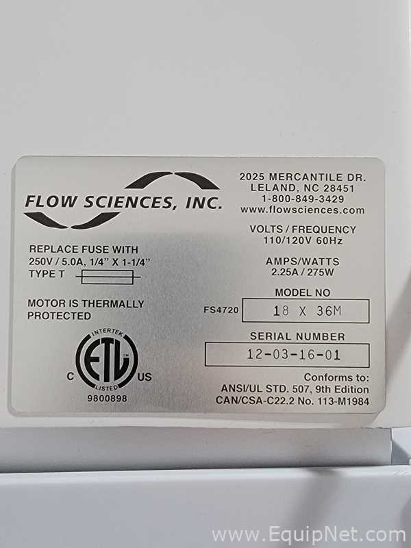 Cabina de Seguridad Biológica Flow Sciences CQ11018-01