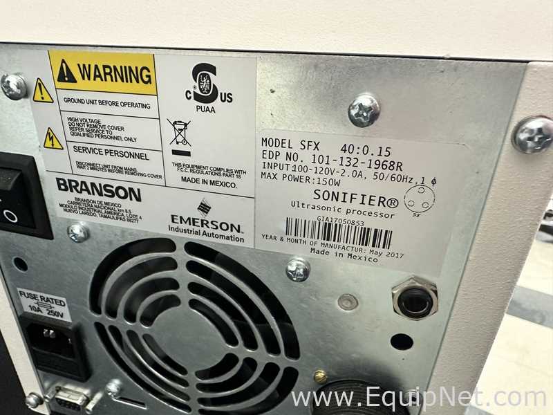 Homogeneizador Branson Ultrasonic Corporation SFX150
