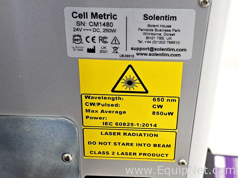Solentim Cell Metric CLD High Contrast Cell Imager with Plate Loader