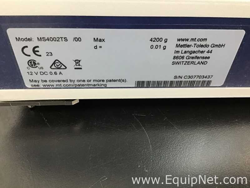 Mettler Toledo MS4002TS Balance