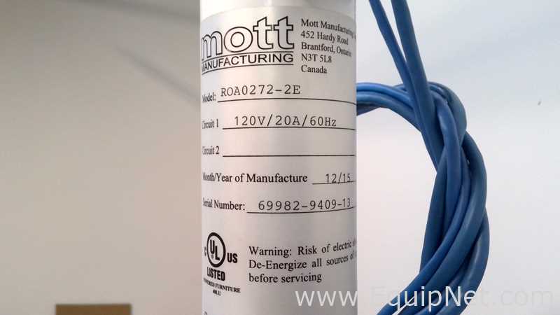 Lote de 5 Mueble de Laboratorio Mott Manufacturing ROA0272-2E