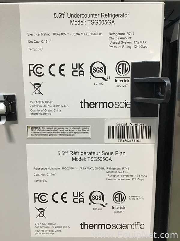Thermo Scientific TSG505GA Undercounter Refrigerator