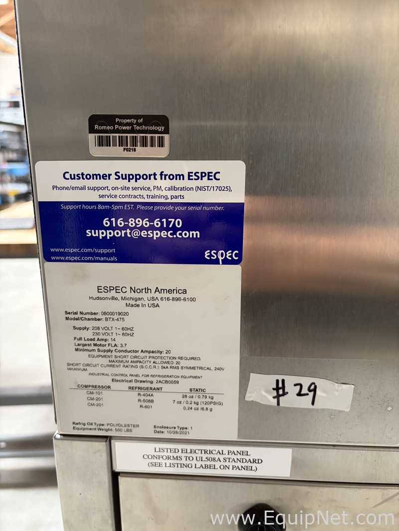 Espec BTX-475 Environmental Test Chamber